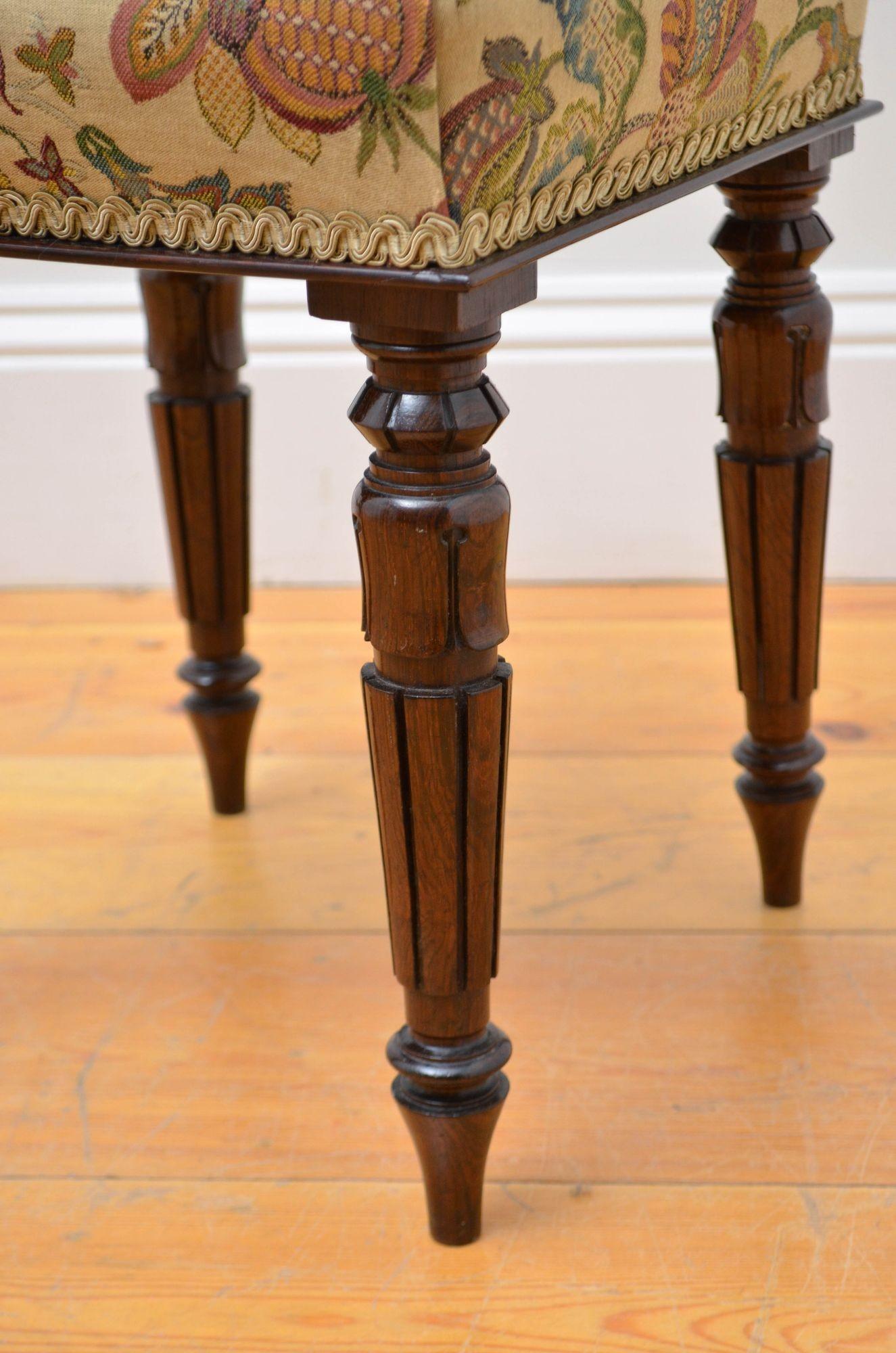 Sgabello inglese William IV Rosewood 5