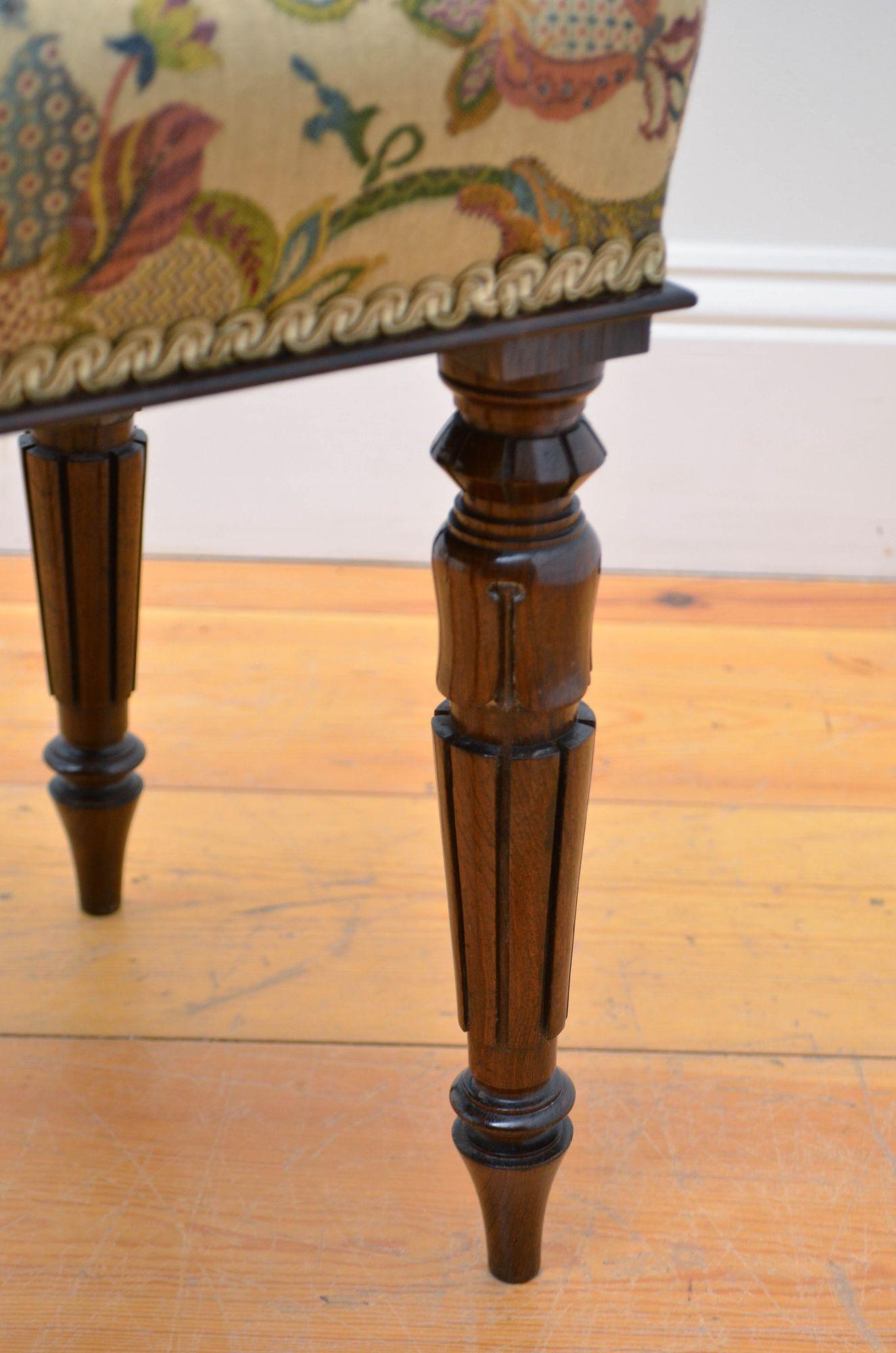 Sgabello inglese William IV Rosewood 6