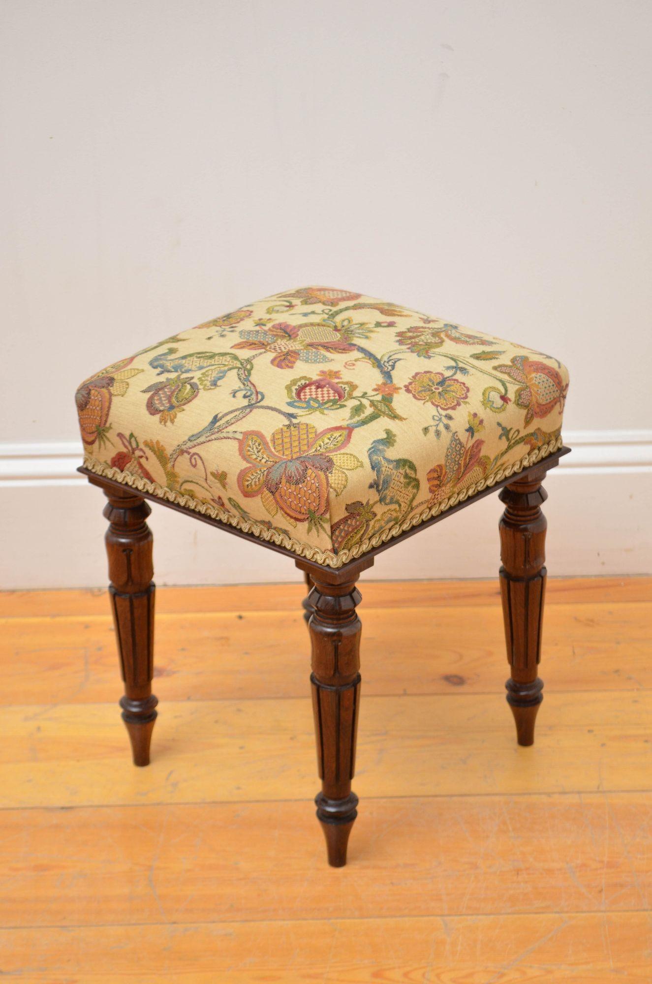 XIX secolo Sgabello inglese William IV Rosewood