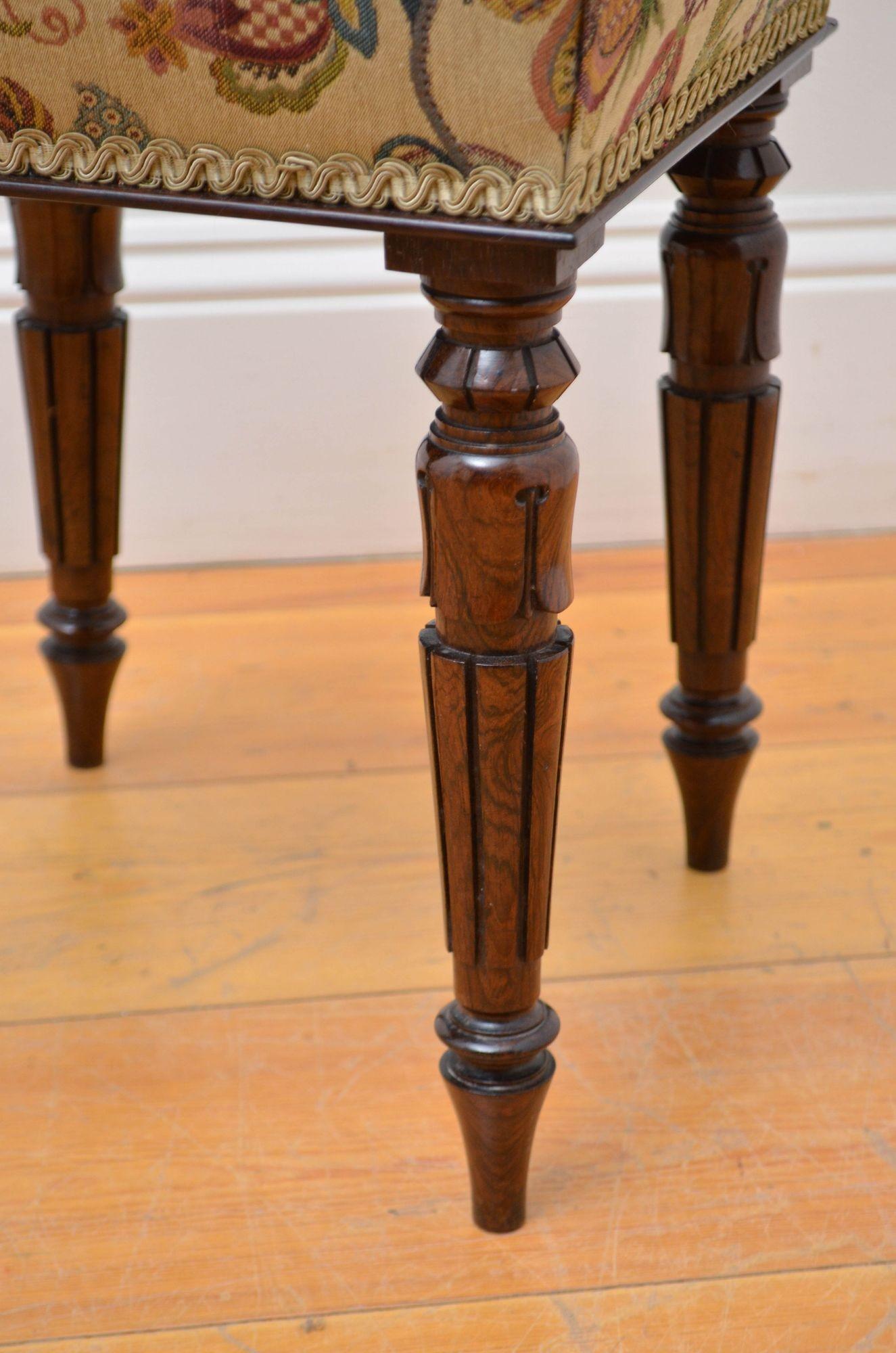 Sgabello inglese William IV Rosewood 3