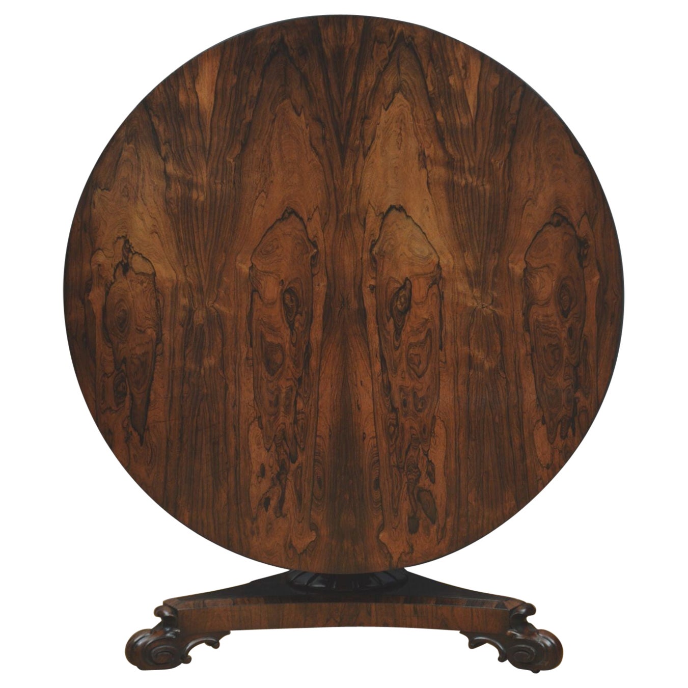 English William IV Rosewood Tilt Top Centre Table