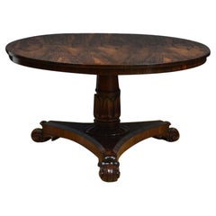 Table centrale anglaise William IV en bois de rose à plateau basculant