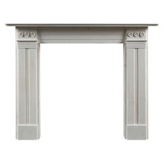 Cornice per camino in marmo statuario, in stile Guglielmo IV inglese