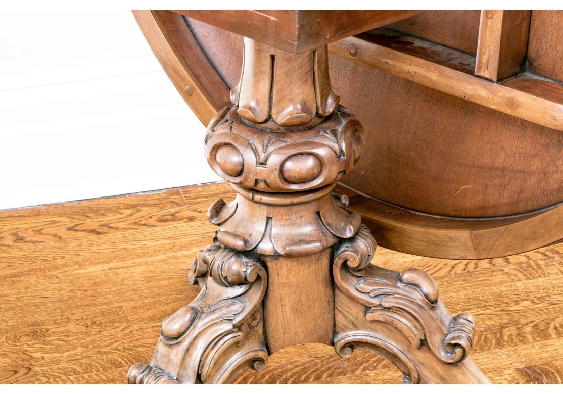 English William IV Style Tilt Top Walnut Center Table for Restoration For Sale 5