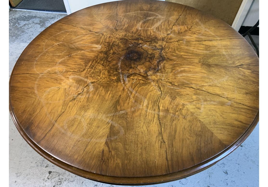 English William IV Style Tilt Top Walnut Center Table for Restoration For Sale 7