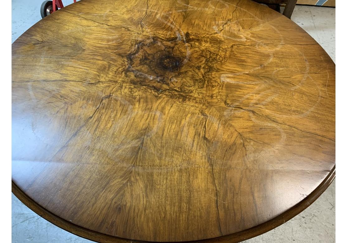 English William IV Style Tilt Top Walnut Center Table for Restoration For Sale 9