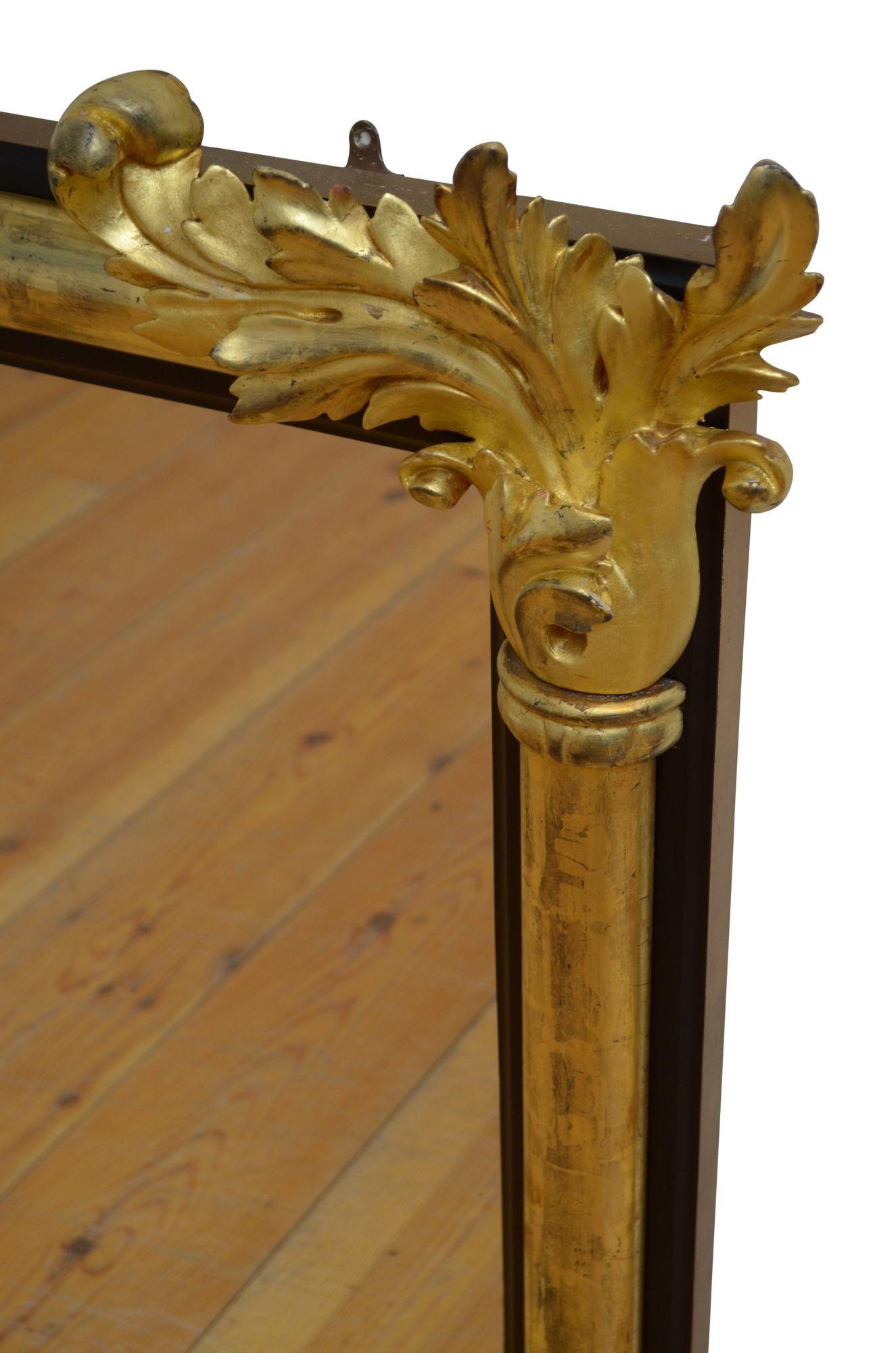 Foglia d’oro Specchio da parete William IV H87cm in vendita