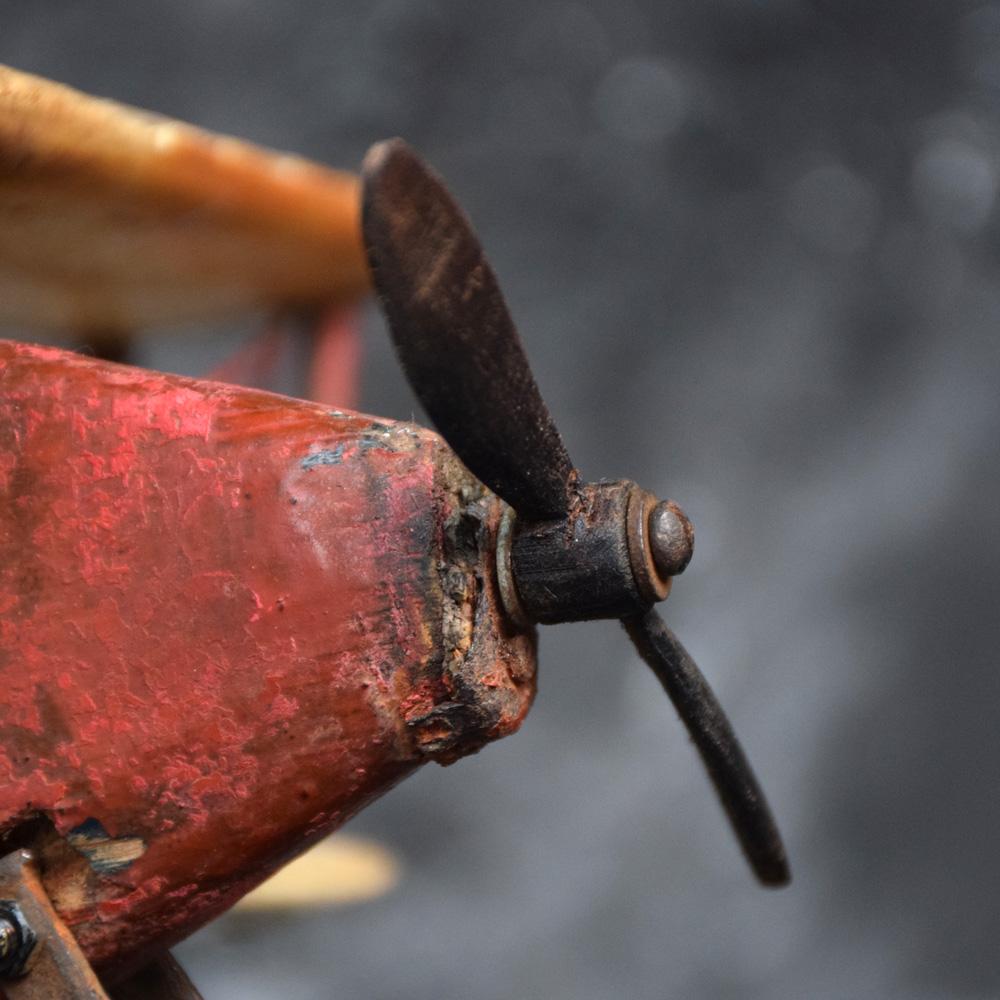 Hand-Crafted English Windjammer Folk Art Plane, circa 1930 For Sale