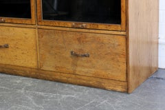 English Window Fronted Oak Haberdashery Cabinet, circa 1940s