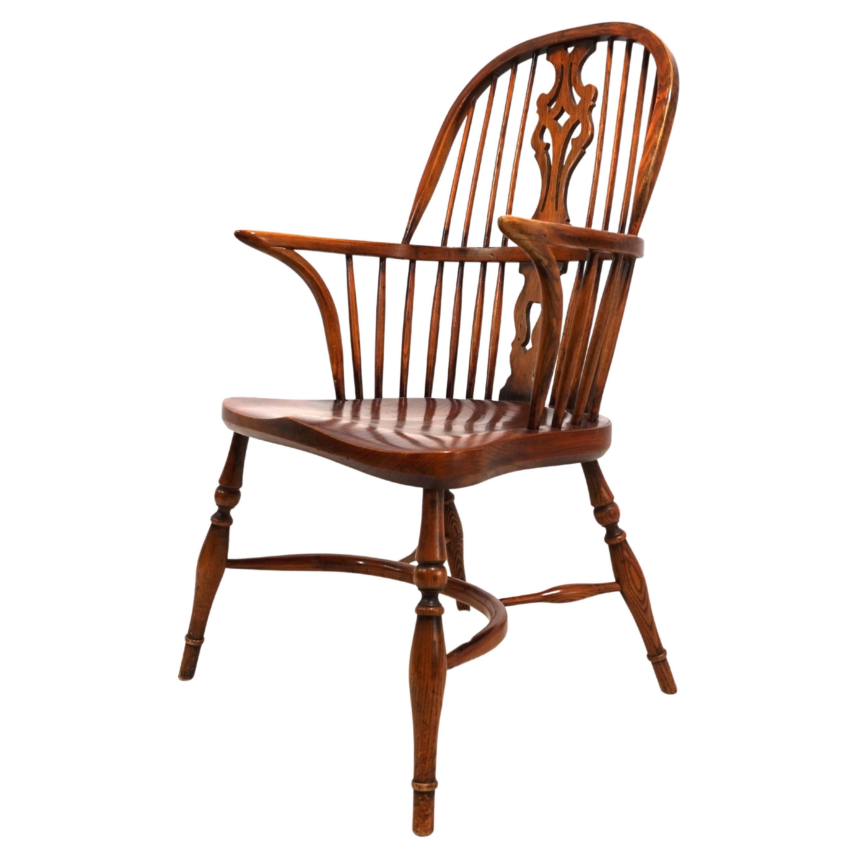 English Windsor chair with armrests