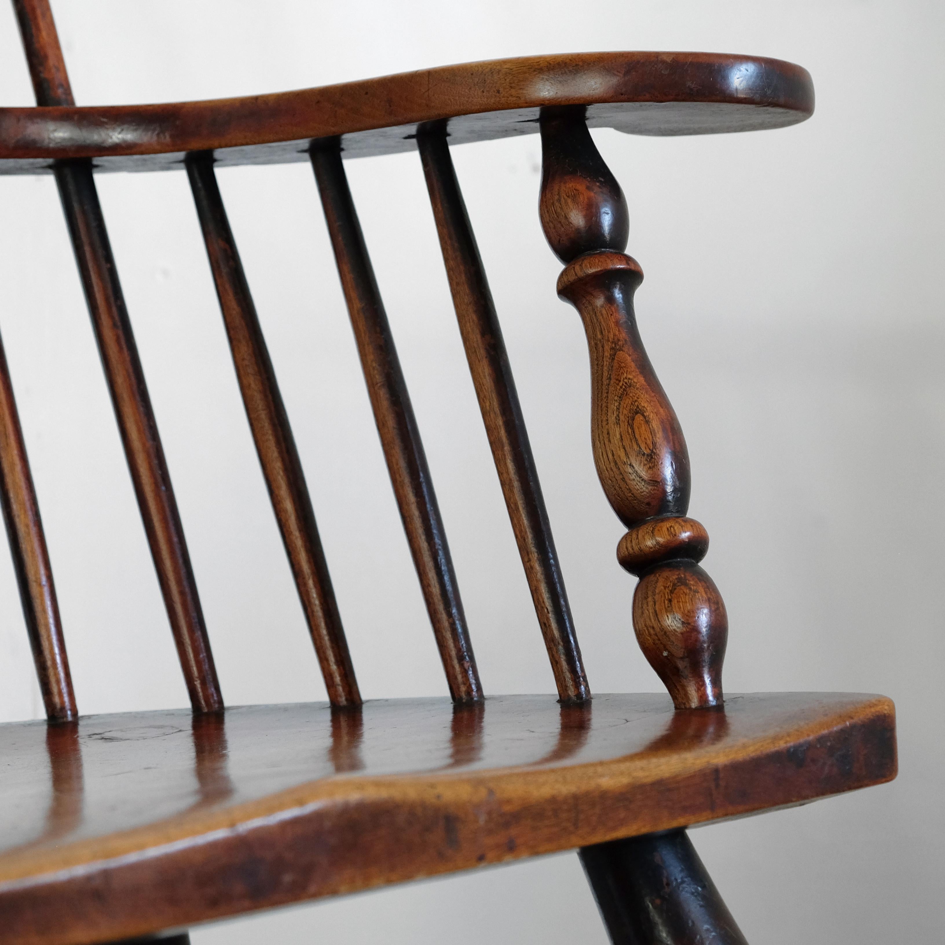 Ash English Windsor Rocking Chair, Thames Valley, Fruitwood, Country Chippendale