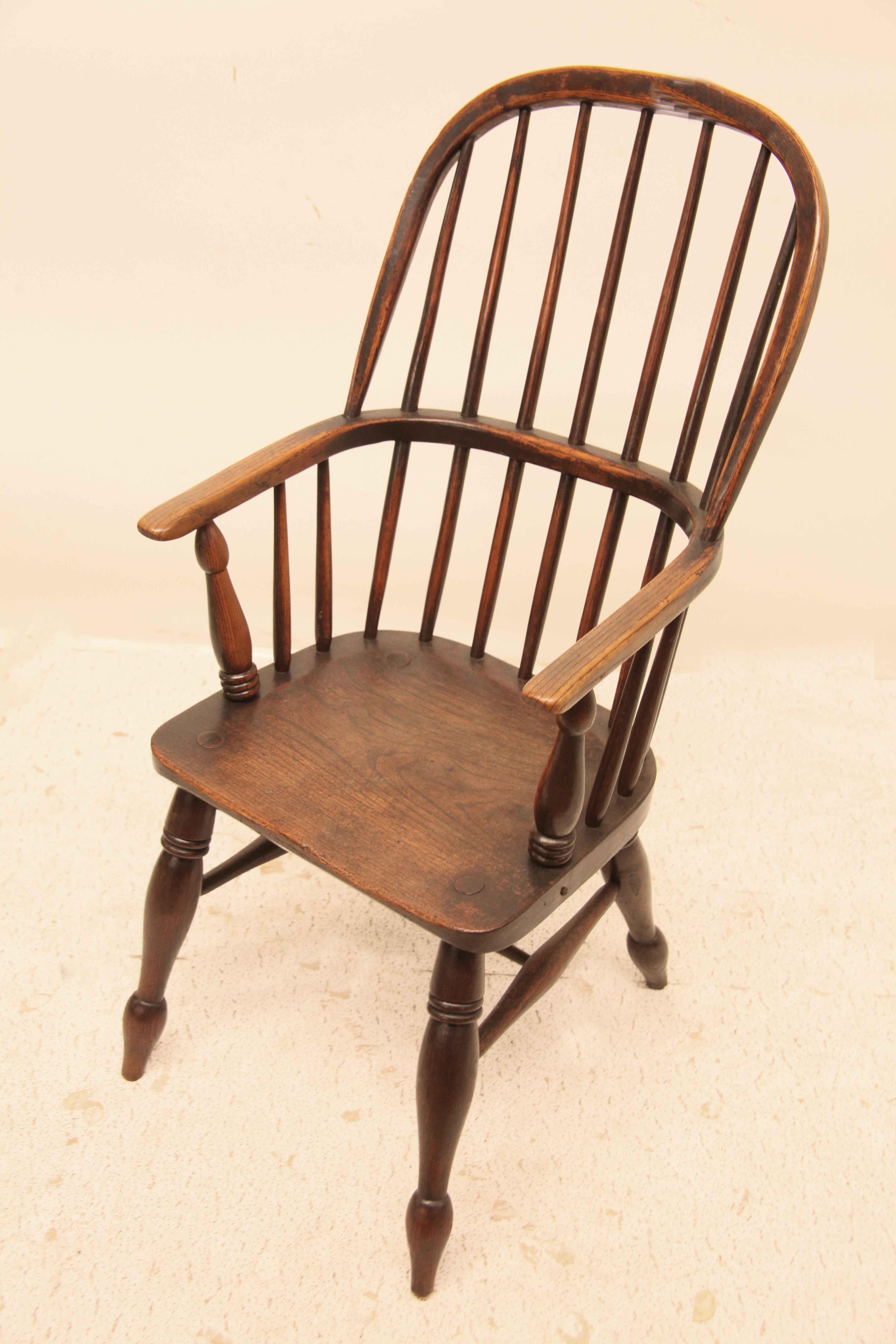 Turned English Windsor Youth Chair For Sale
