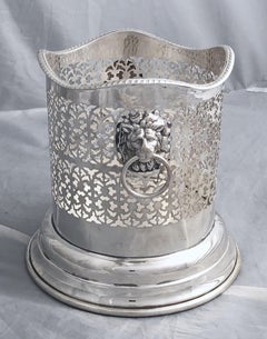 English Wine Bottle Holder or Coaster with Regency Lions