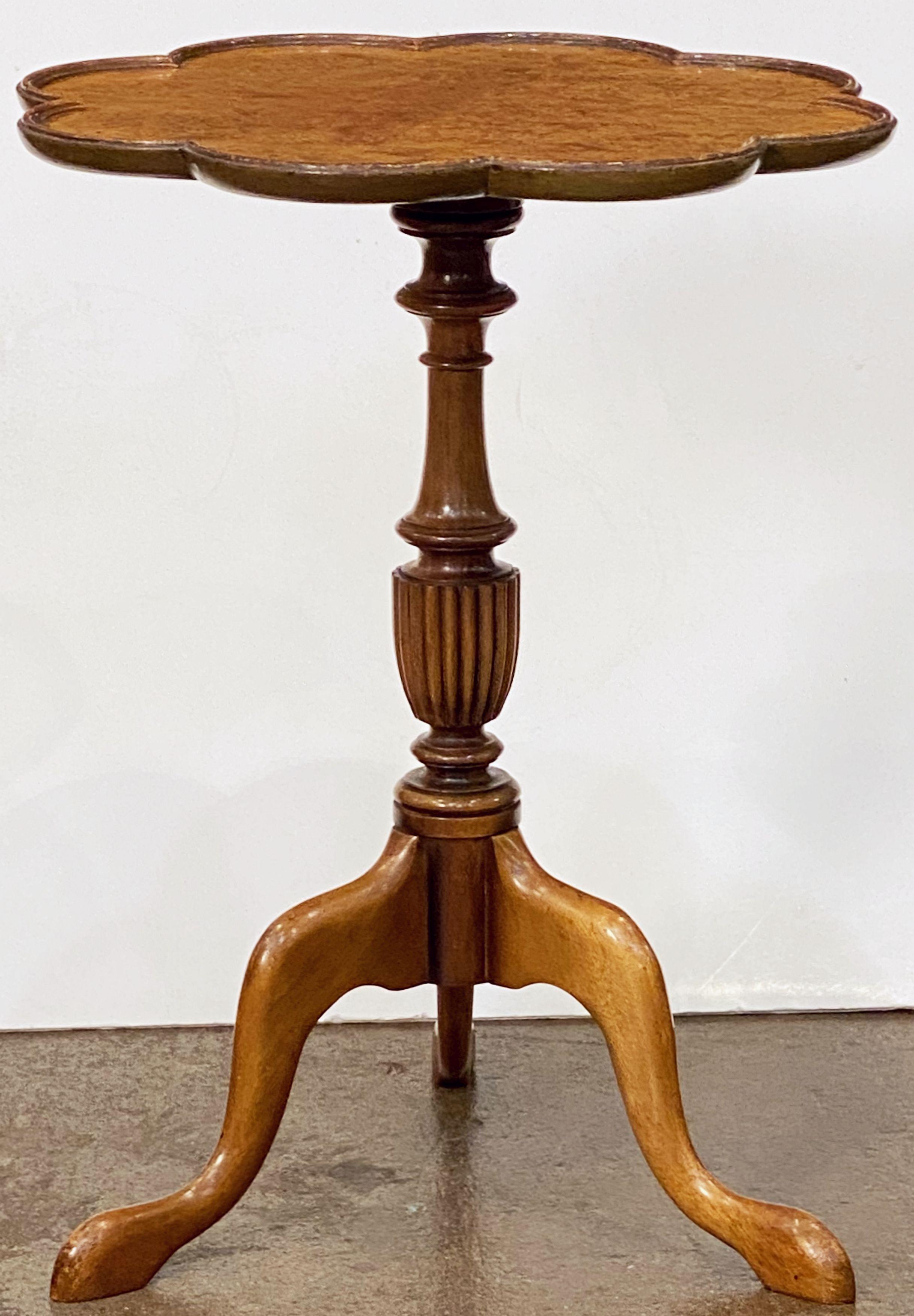 English Wine or Cocktail Table of Burr Walnut 6