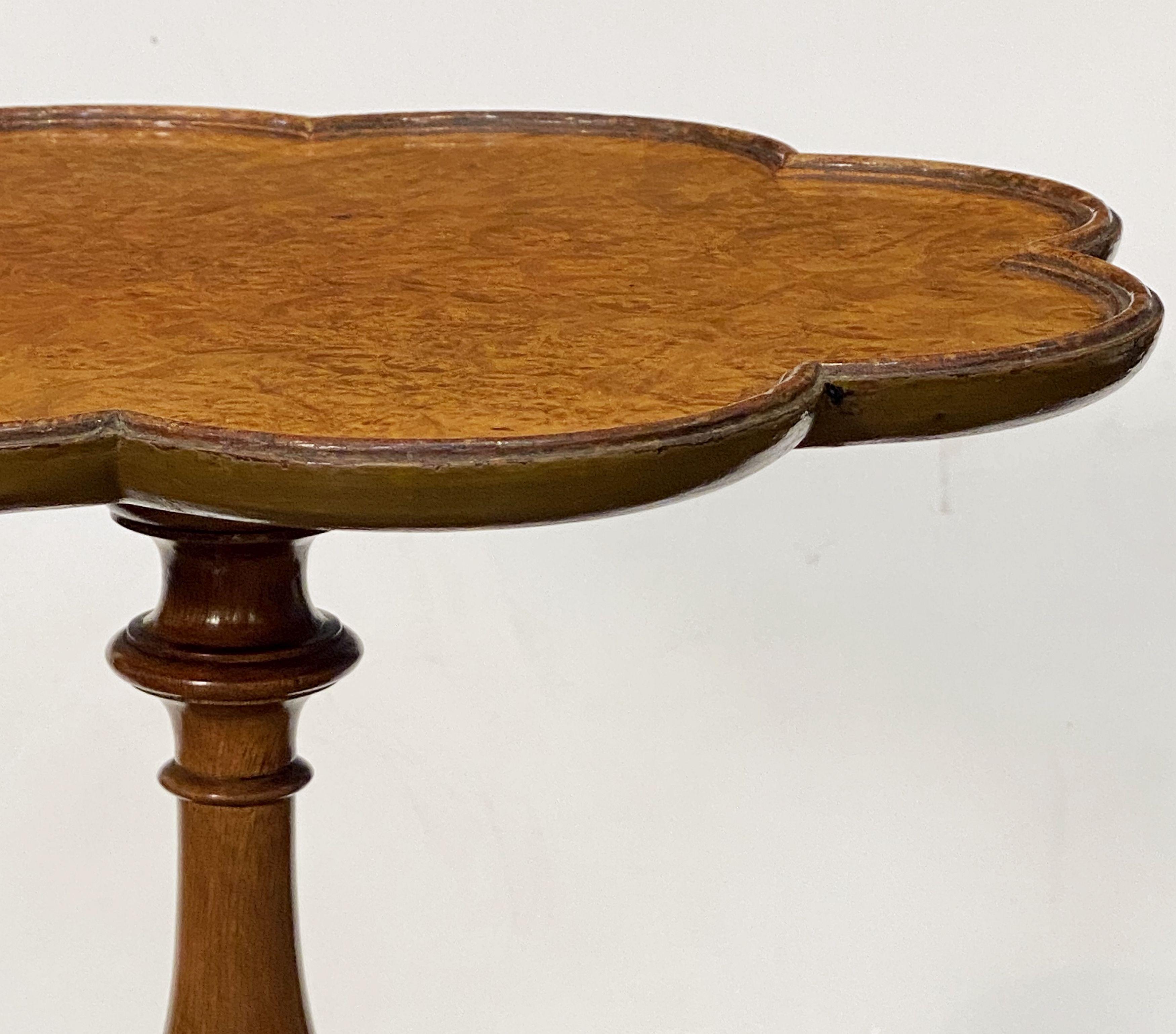 English Wine or Cocktail Table of Burr Walnut 1