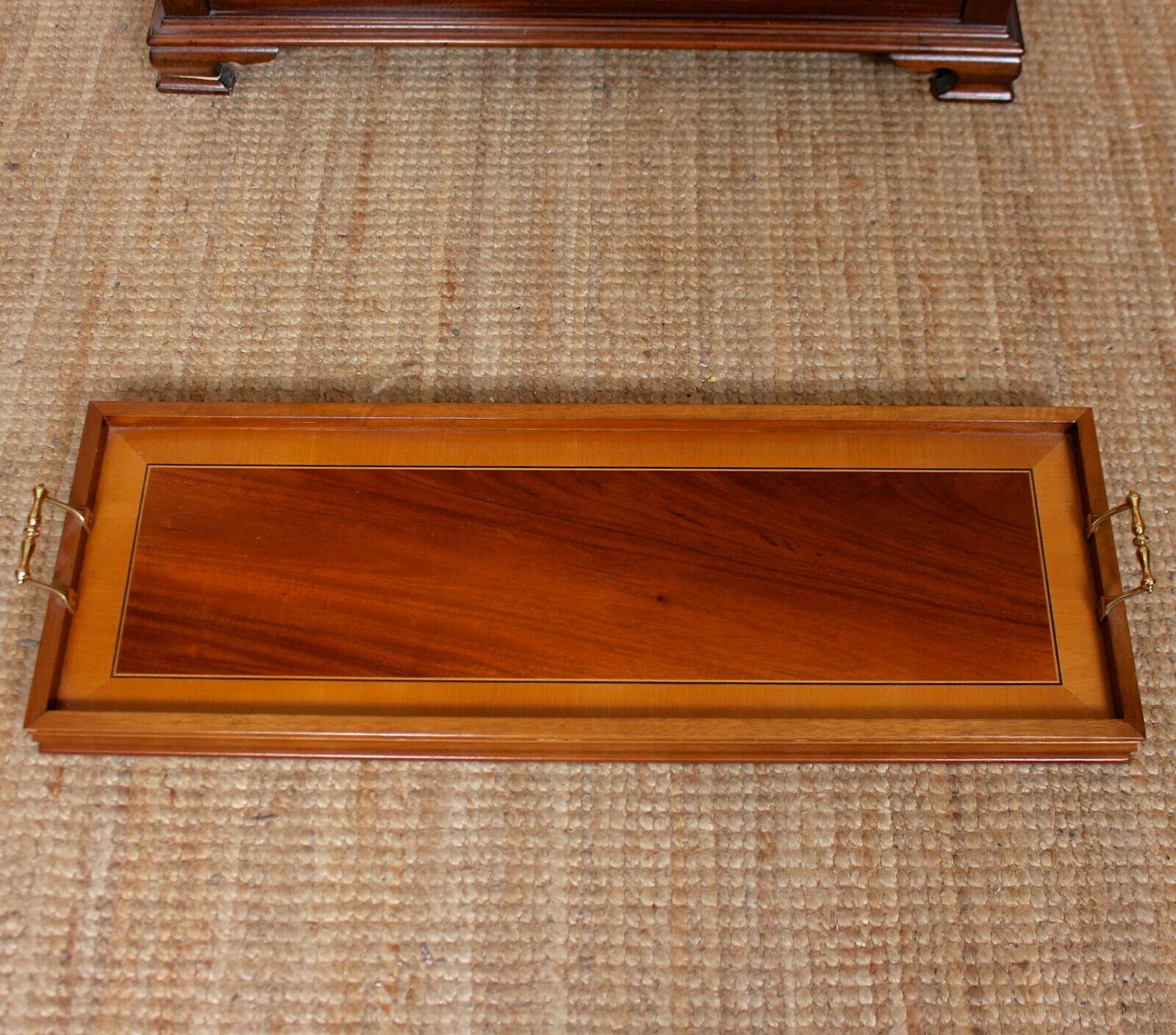20th Century English Wine Rack Inlaid Mahogany Tray 24 Bottle Cabinet Carved
