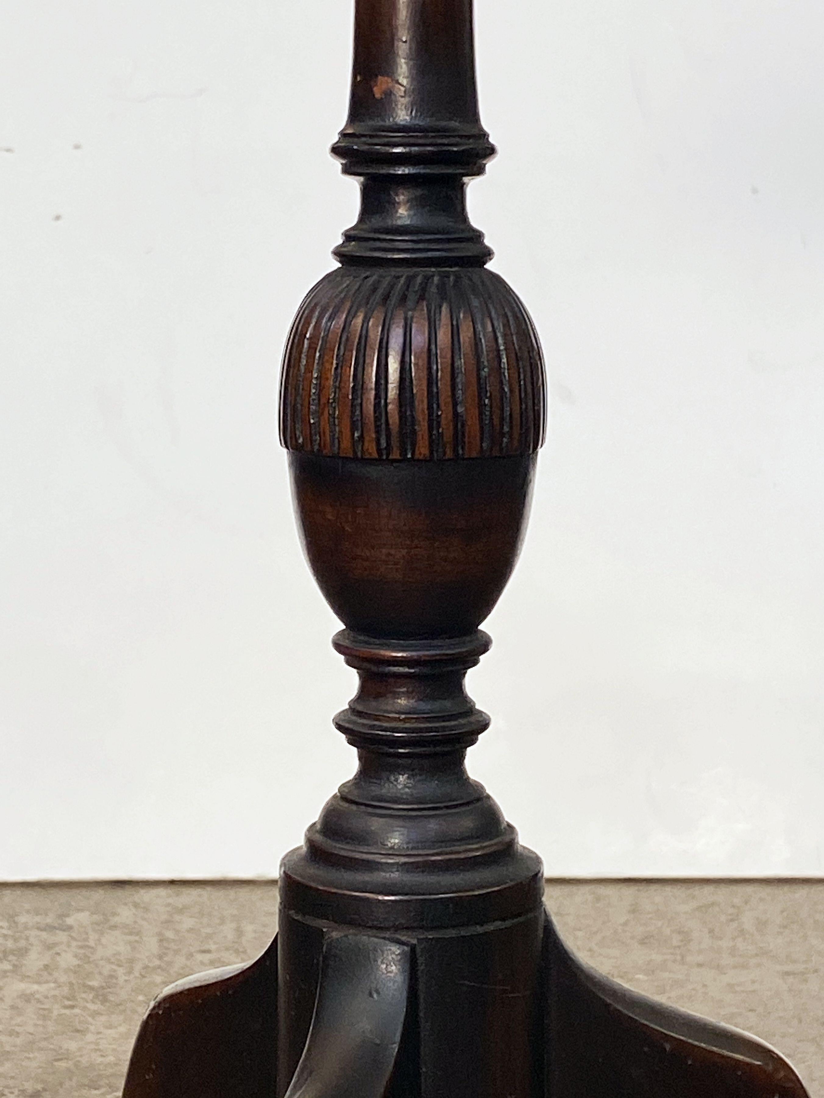 Wood English Wine Table of Dark Walnut