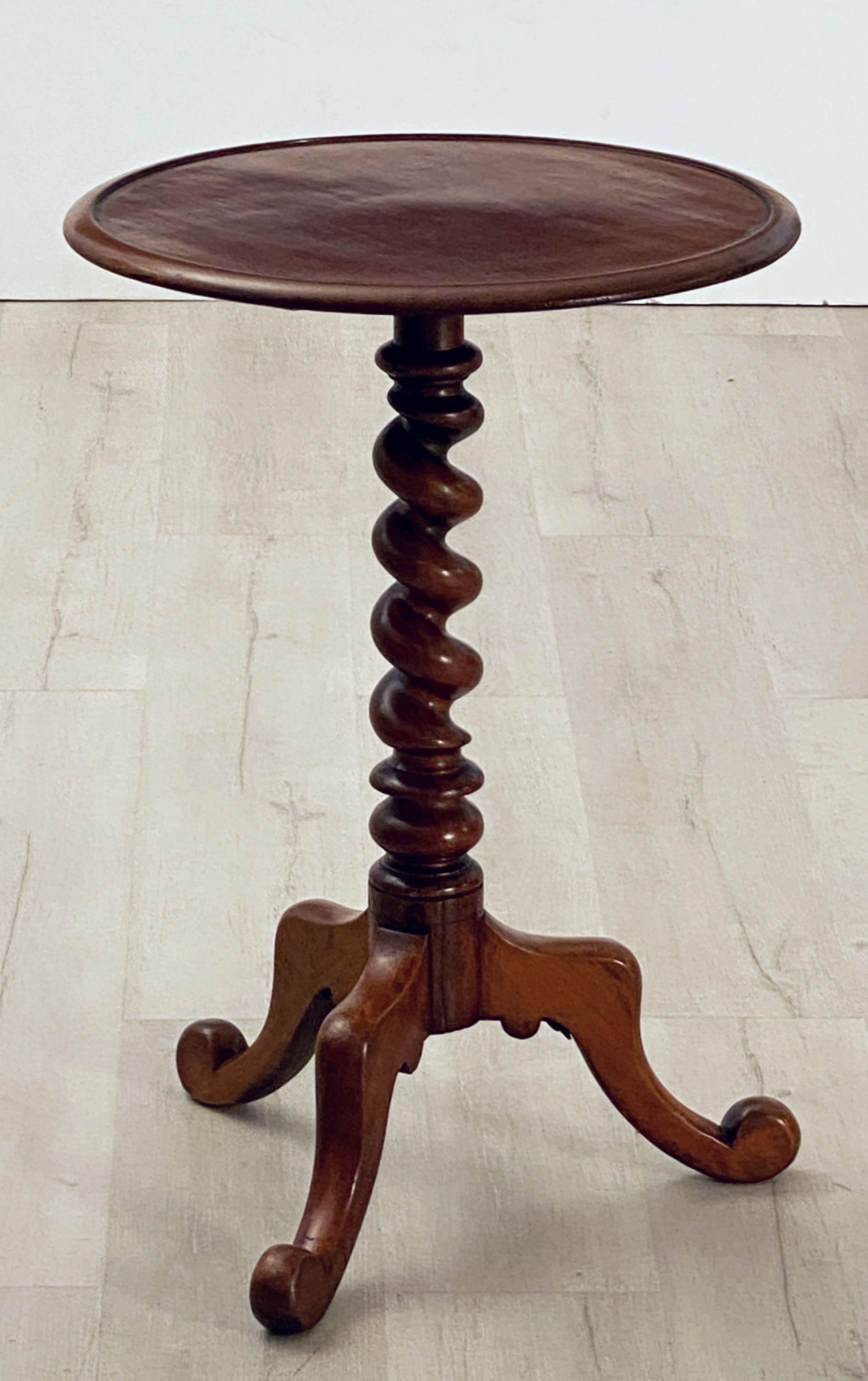 English Wine Table of Mahogany with Barley Twist Stem 9