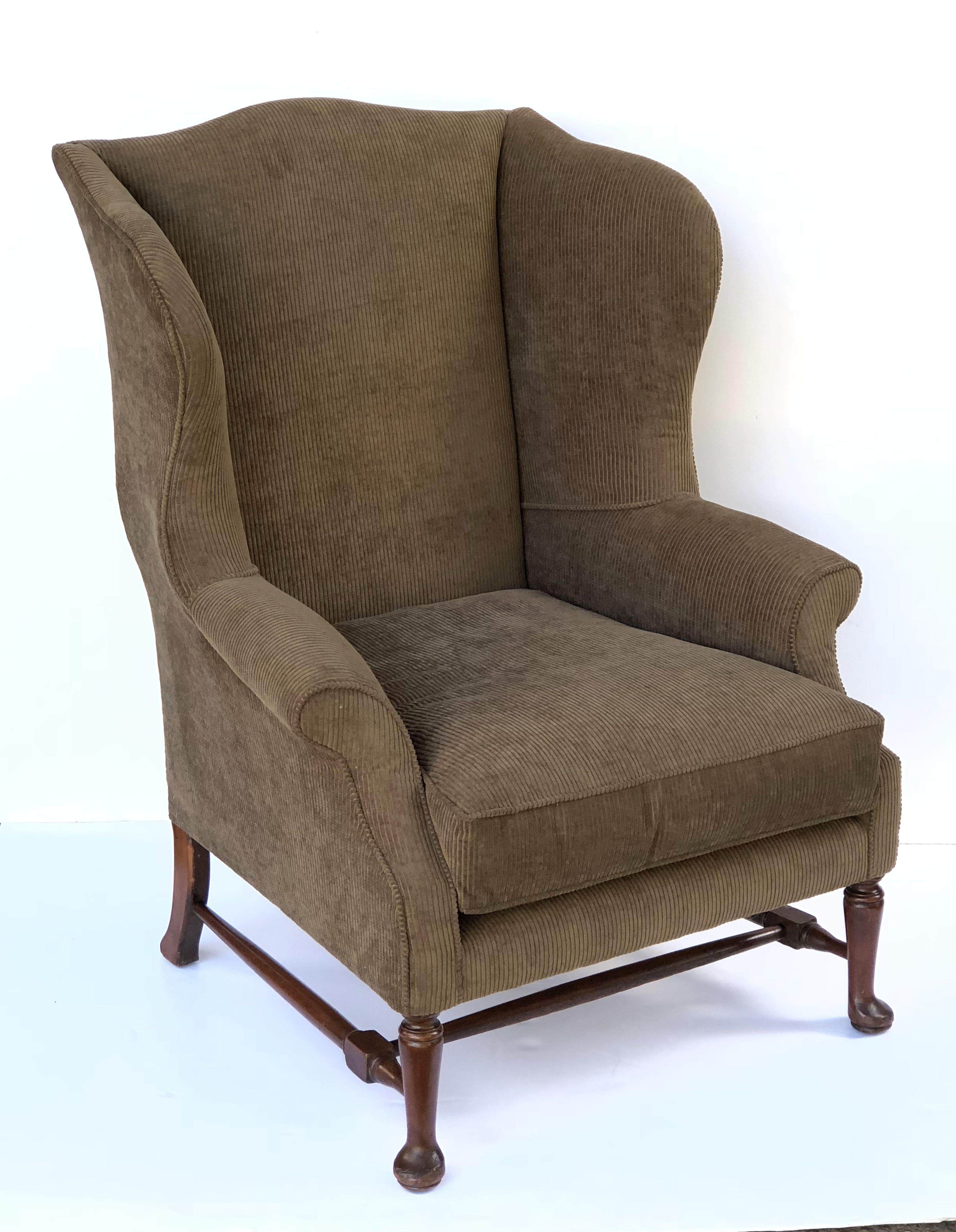 English Wingback or Library Armchair In Good Condition In Austin, TX