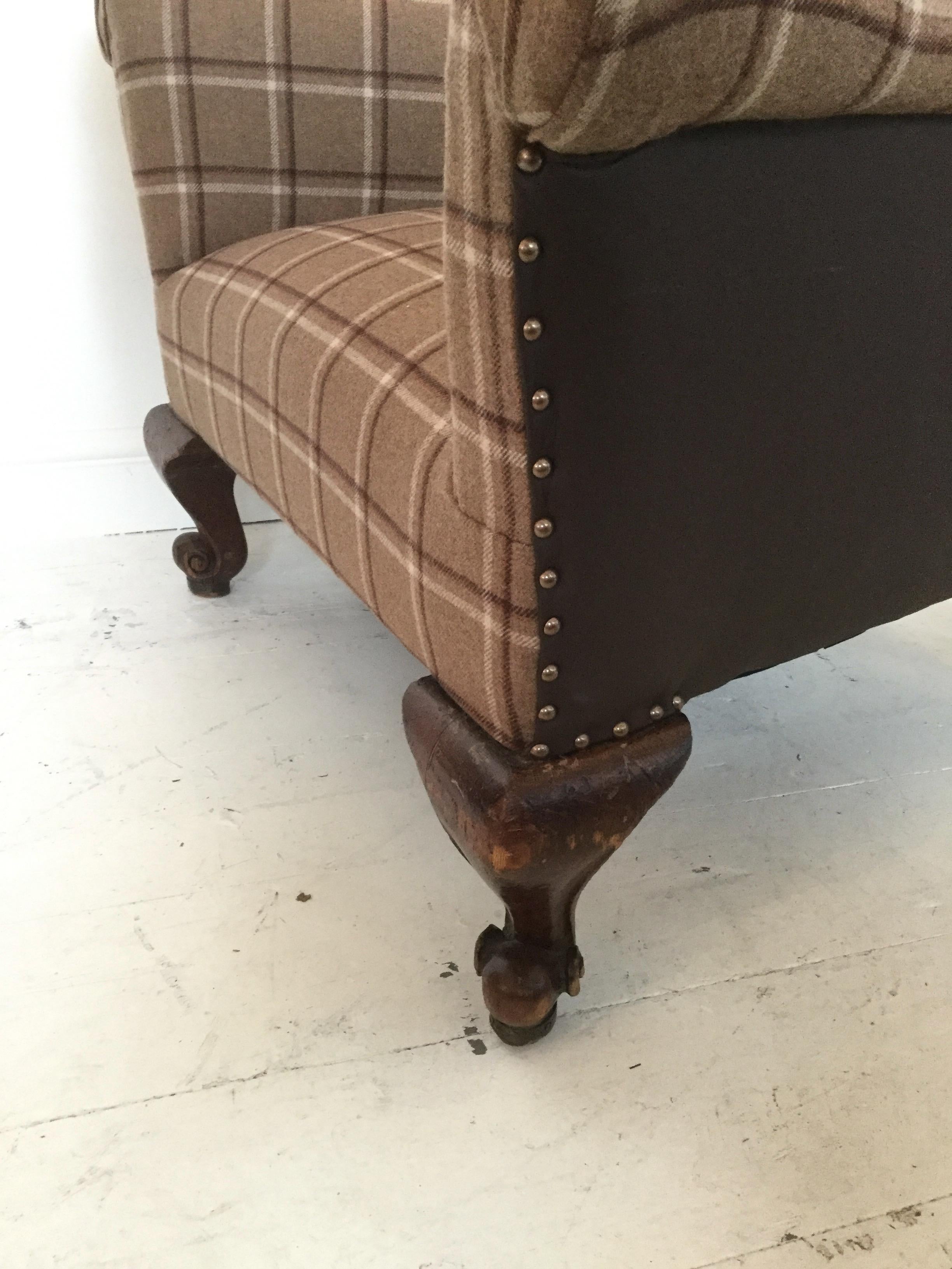 plaid wingback chairs