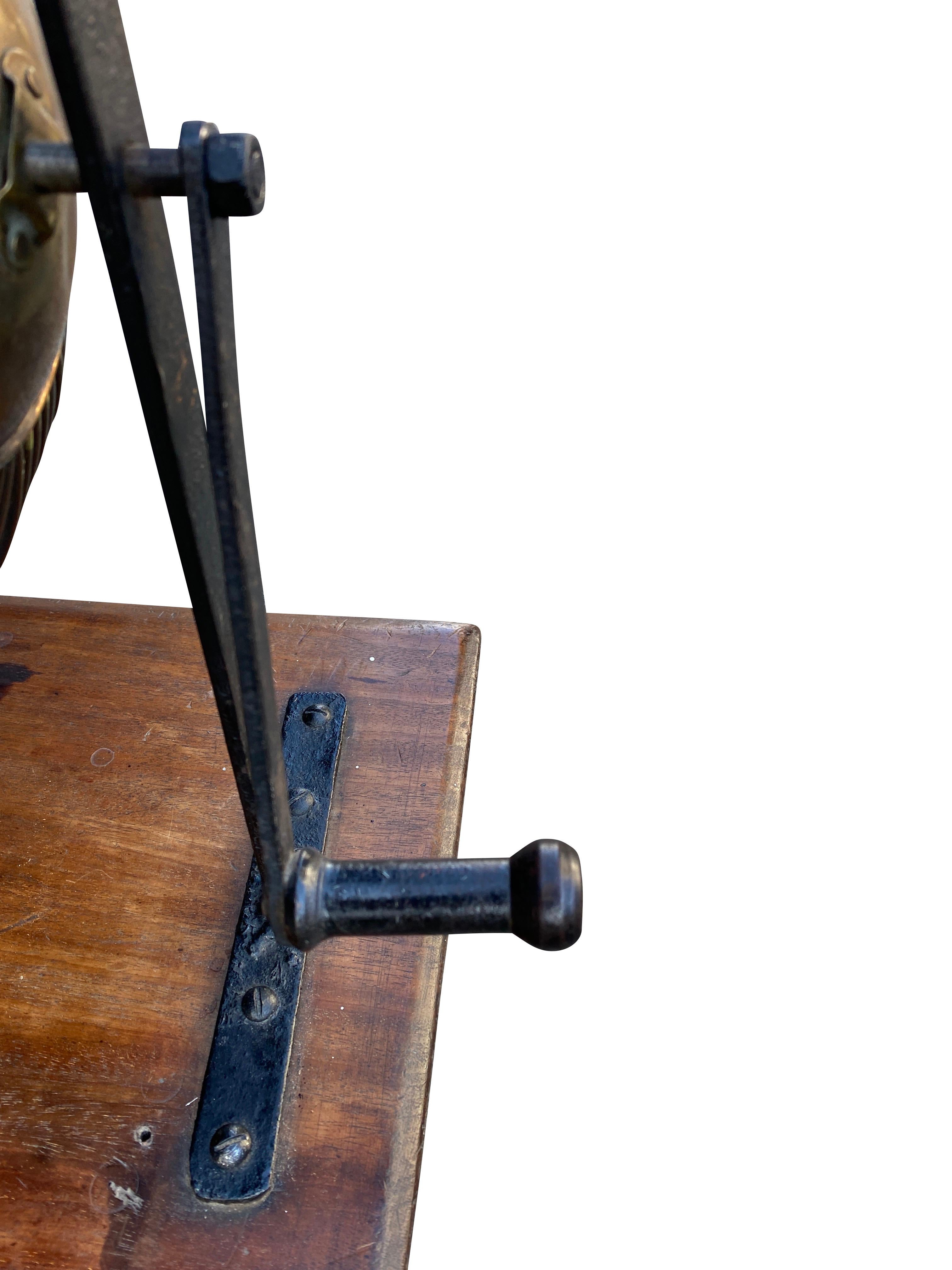 English Wood and Iron Bingo Wheel In Good Condition In Essex, MA