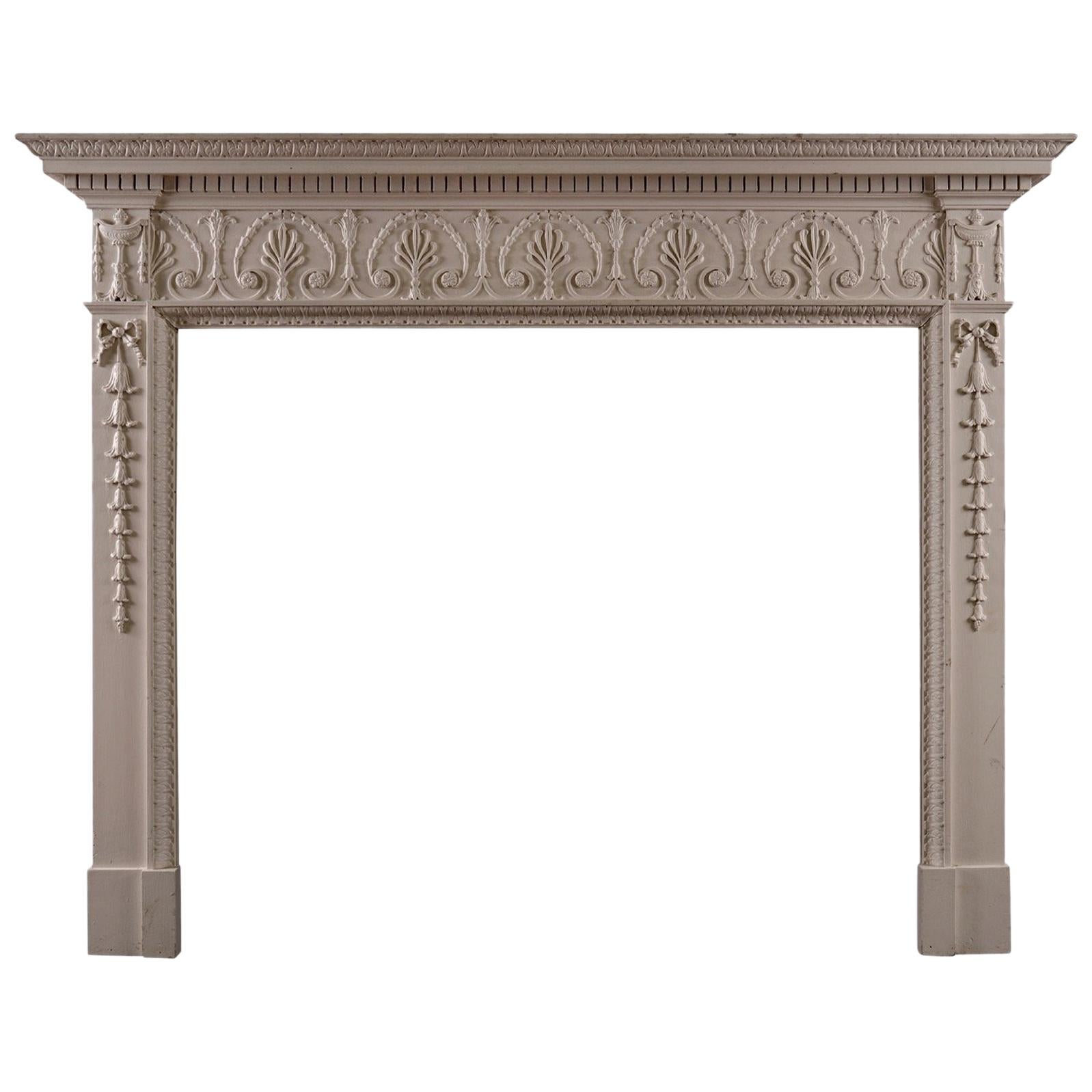 English Wood Fireplace in the George III Style