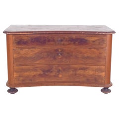 English Wood Serpentine Chest of Drawers