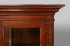 English Wooden Bookcase Cabinet, 1950s