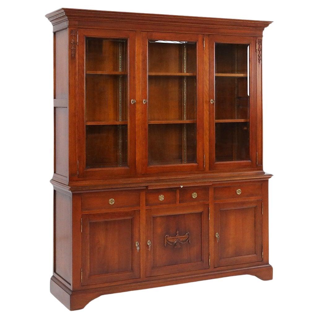 Mobile libreria inglese in legno, anni '50 in vendita