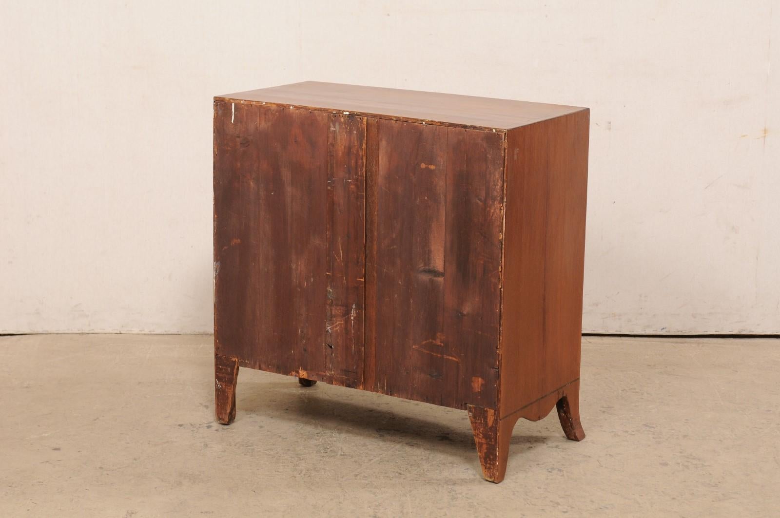 English Wooden Chest of 4 Drawers, Early to Mid 19th Century For Sale 4