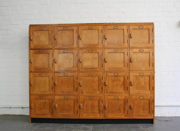 English Wooden School Lockers, circa 1950s at 1stDibs vintage wood
