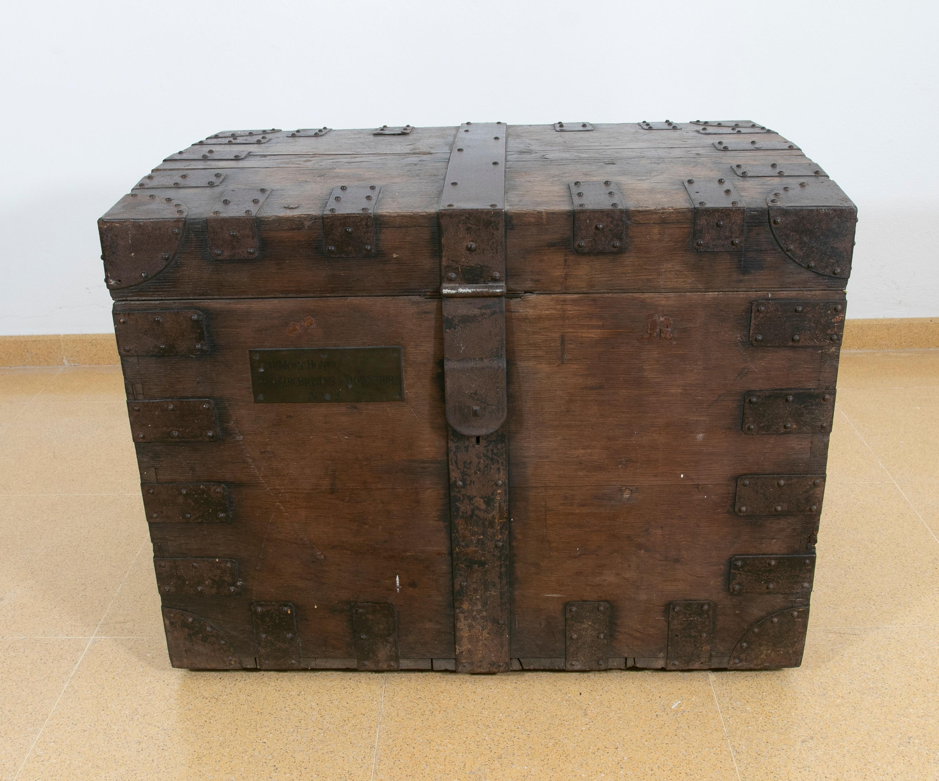 English wooden travelling case which belonged to the honourable marquess of lansdowne.
