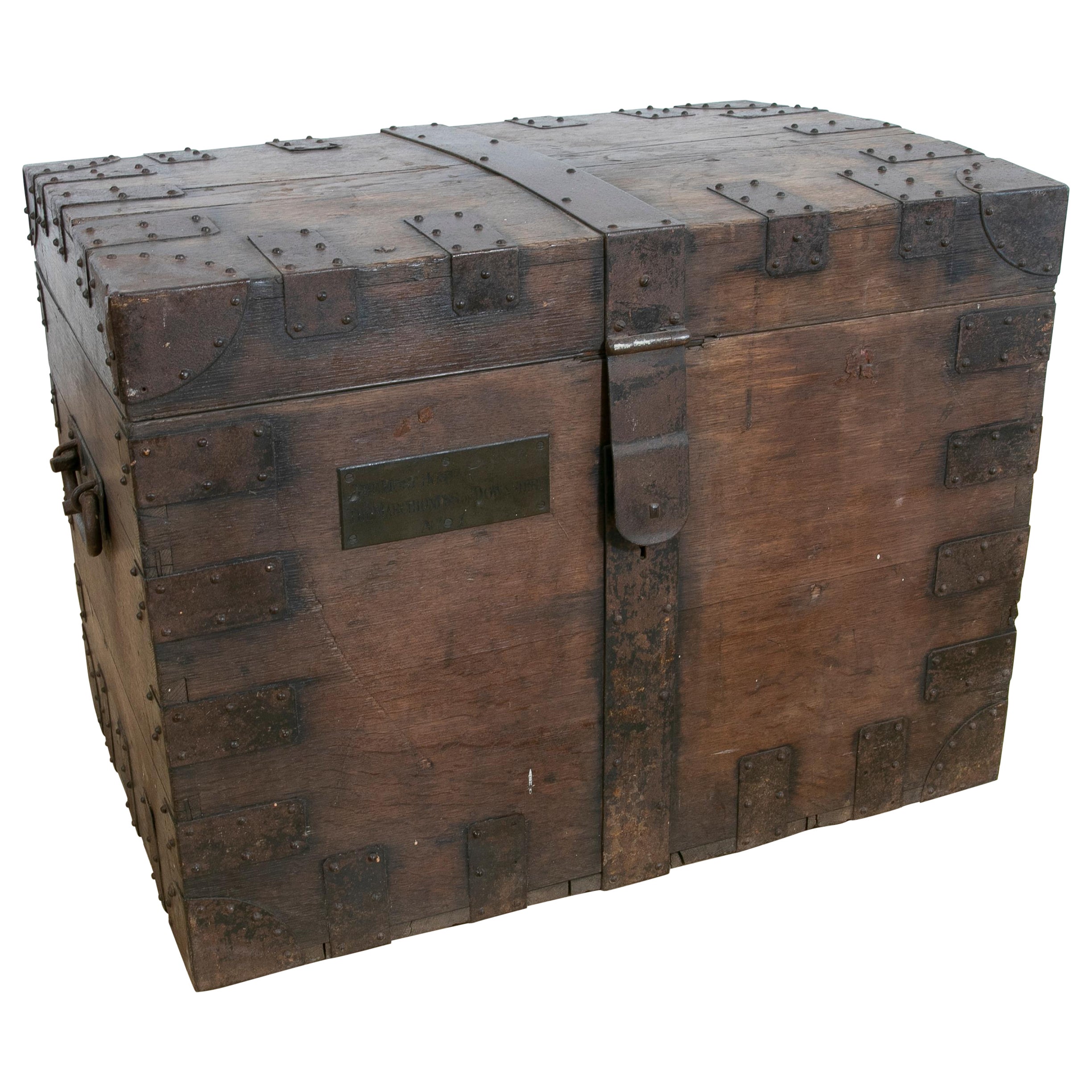Coffret de voyage en bois anglais qui appartenait à l'honorable marquise de Lans