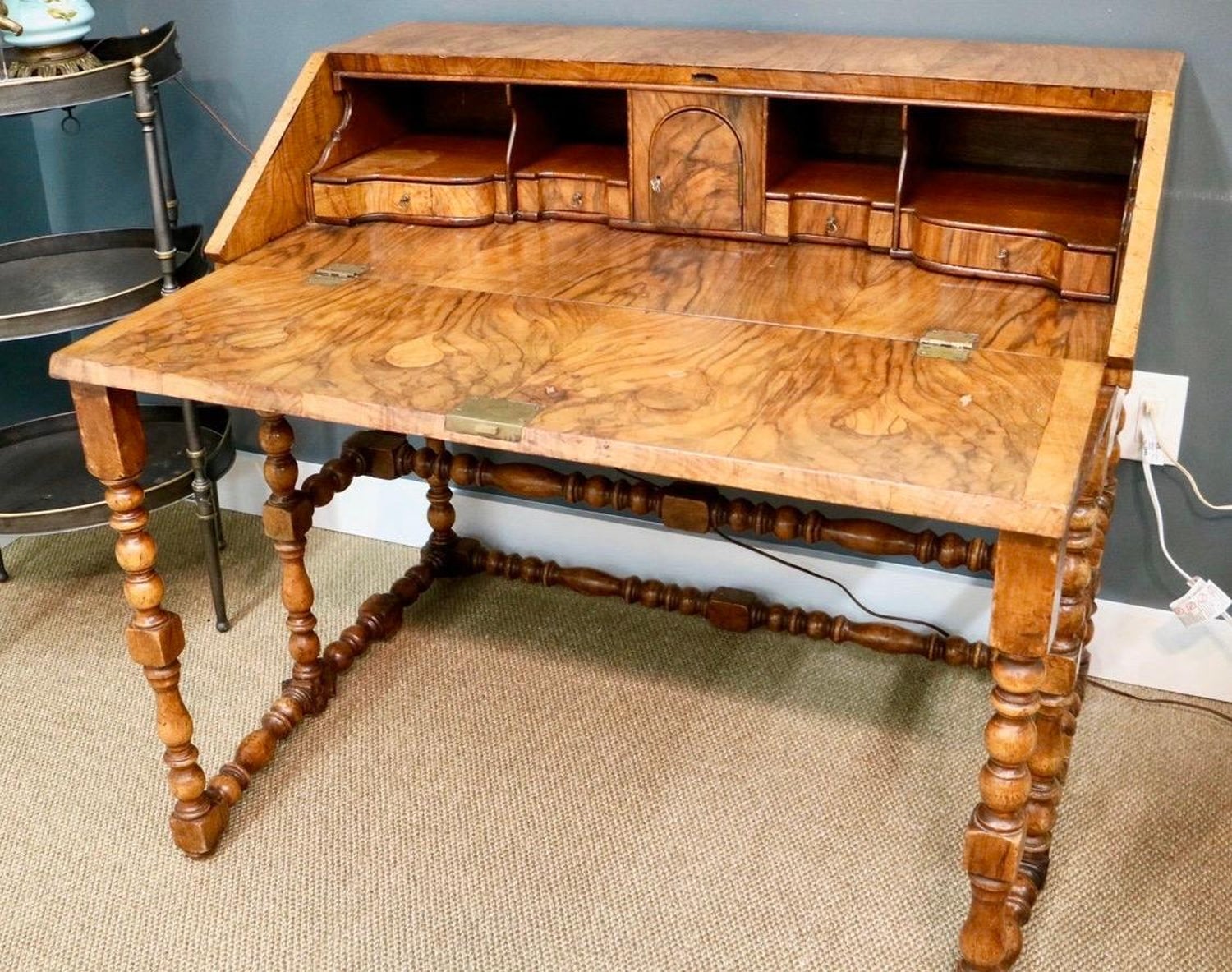 English Writing Desk Table Plat 1930s Fold Down For Sale At 1stdibs