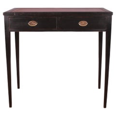 English Writing Desk with Leather Insert