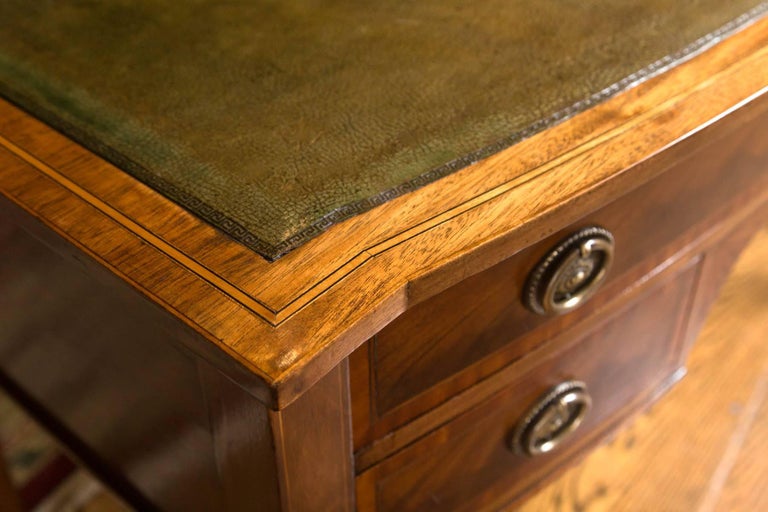English Writing Table / Desk with Leather Writing Surface at 1stDibs