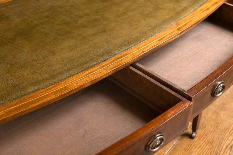 English Writing Table / Desk with Leather Writing Surface at 1stDibs