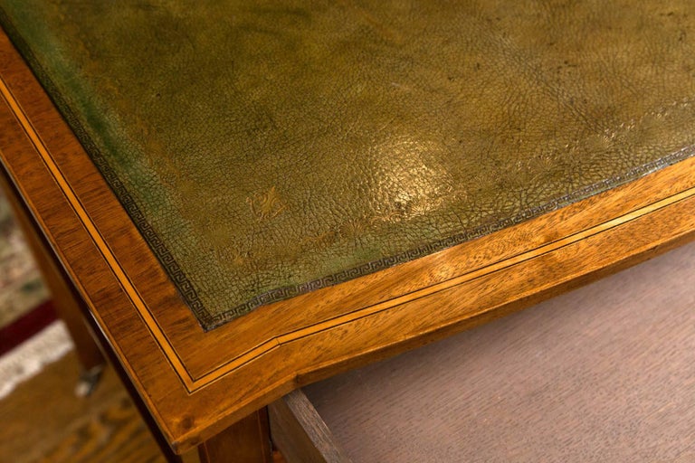 English Writing Table / Desk with Leather Writing Surface at 1stDibs