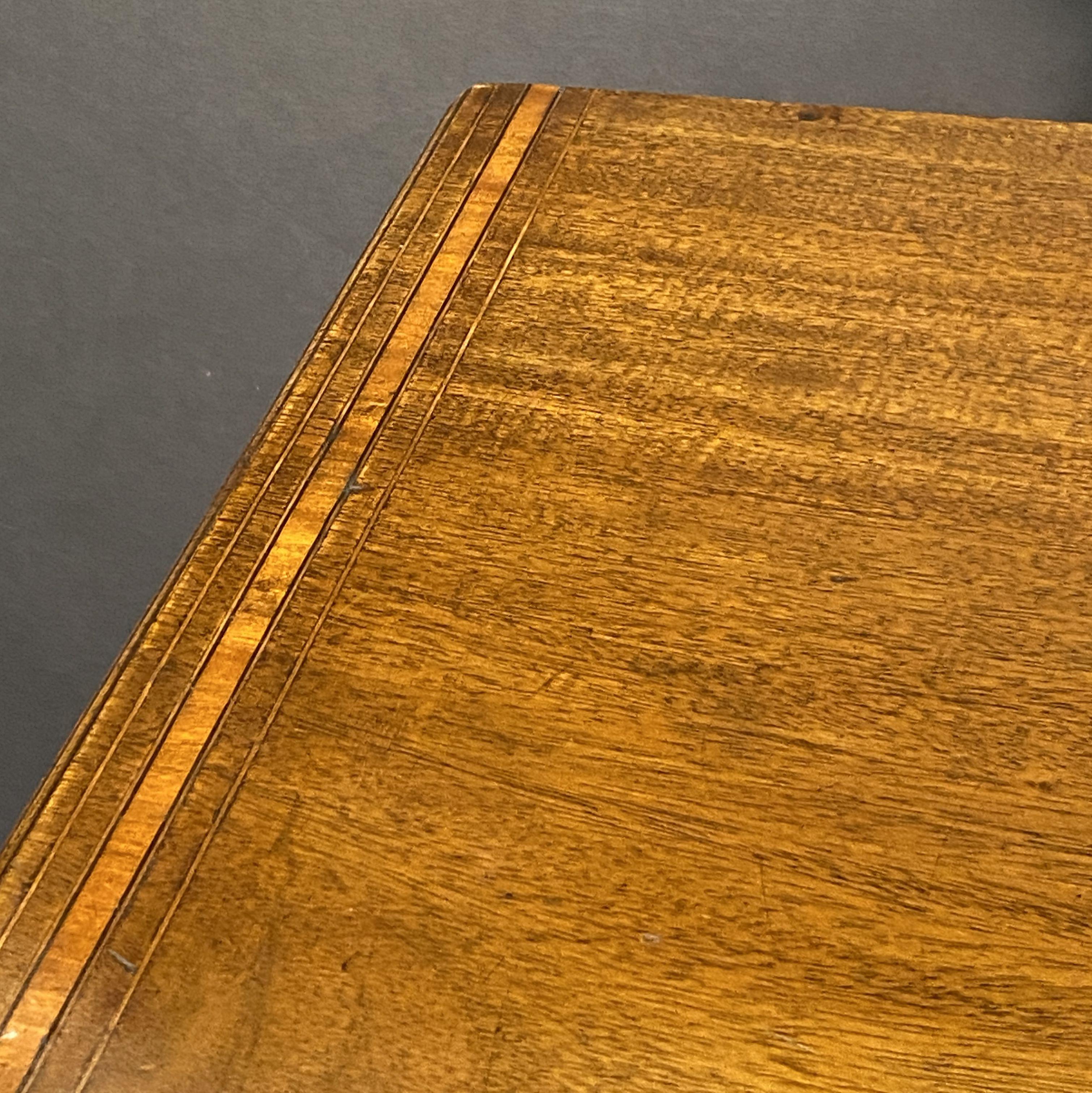 English Writing Table or Desk of Inlaid Mahogany from the Edwardian Era For Sale 4