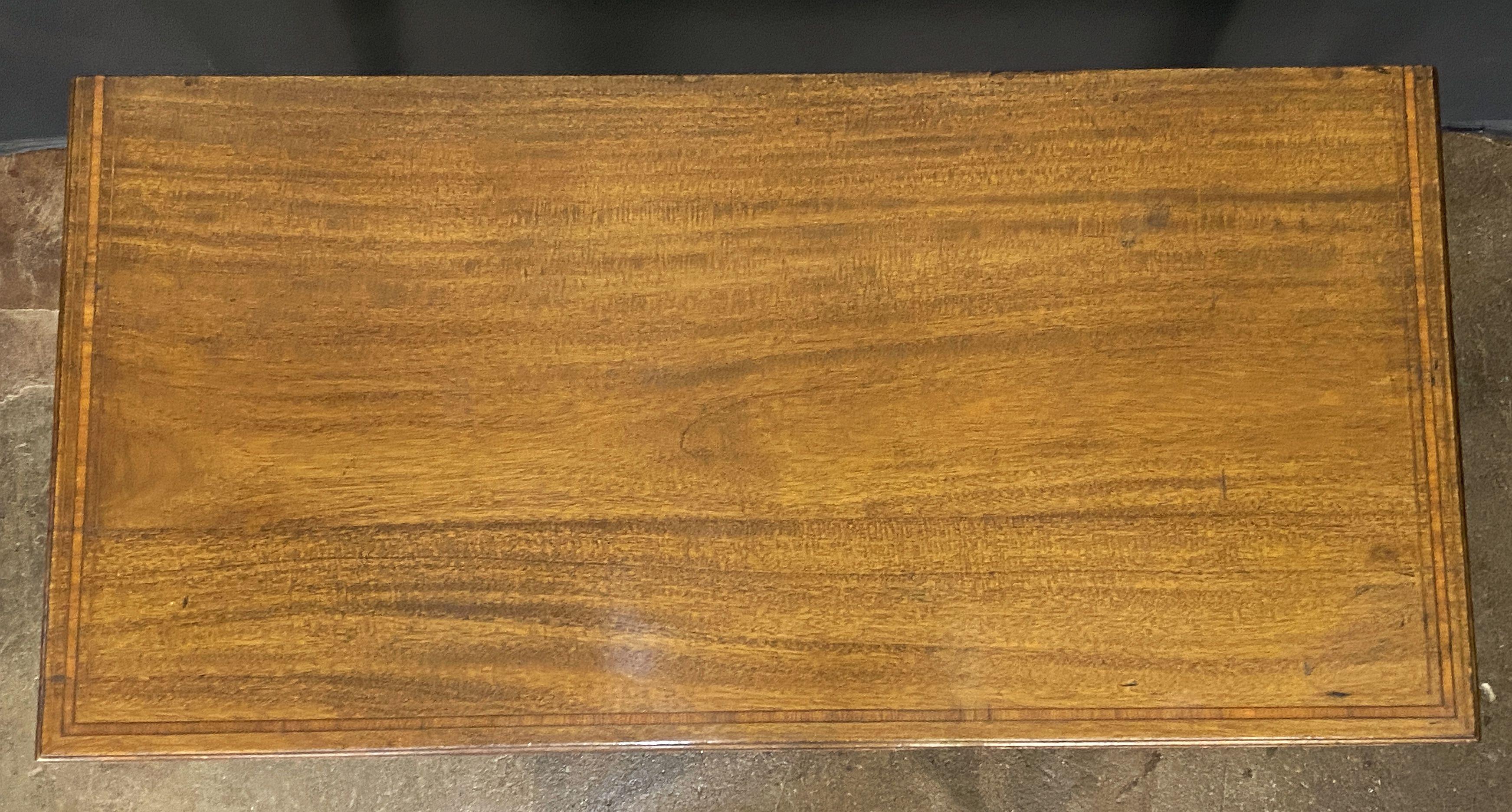 English Writing Table or Desk of Inlaid Mahogany from the Edwardian Era For Sale 5