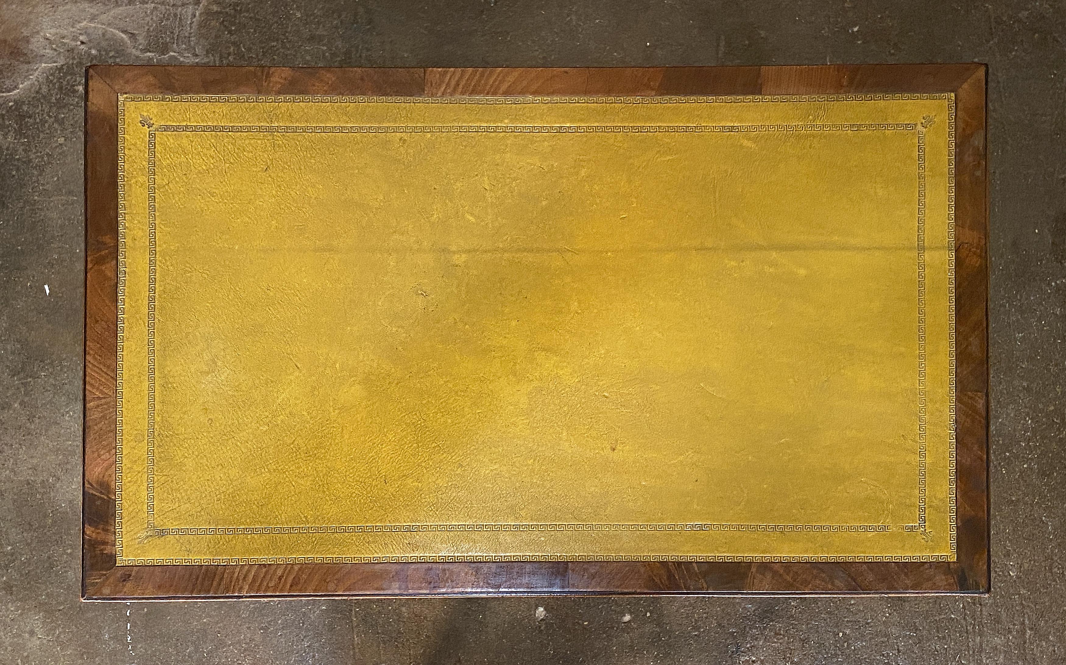 English Writing Table or Desk of Mahogany with Leather Top For Sale 5