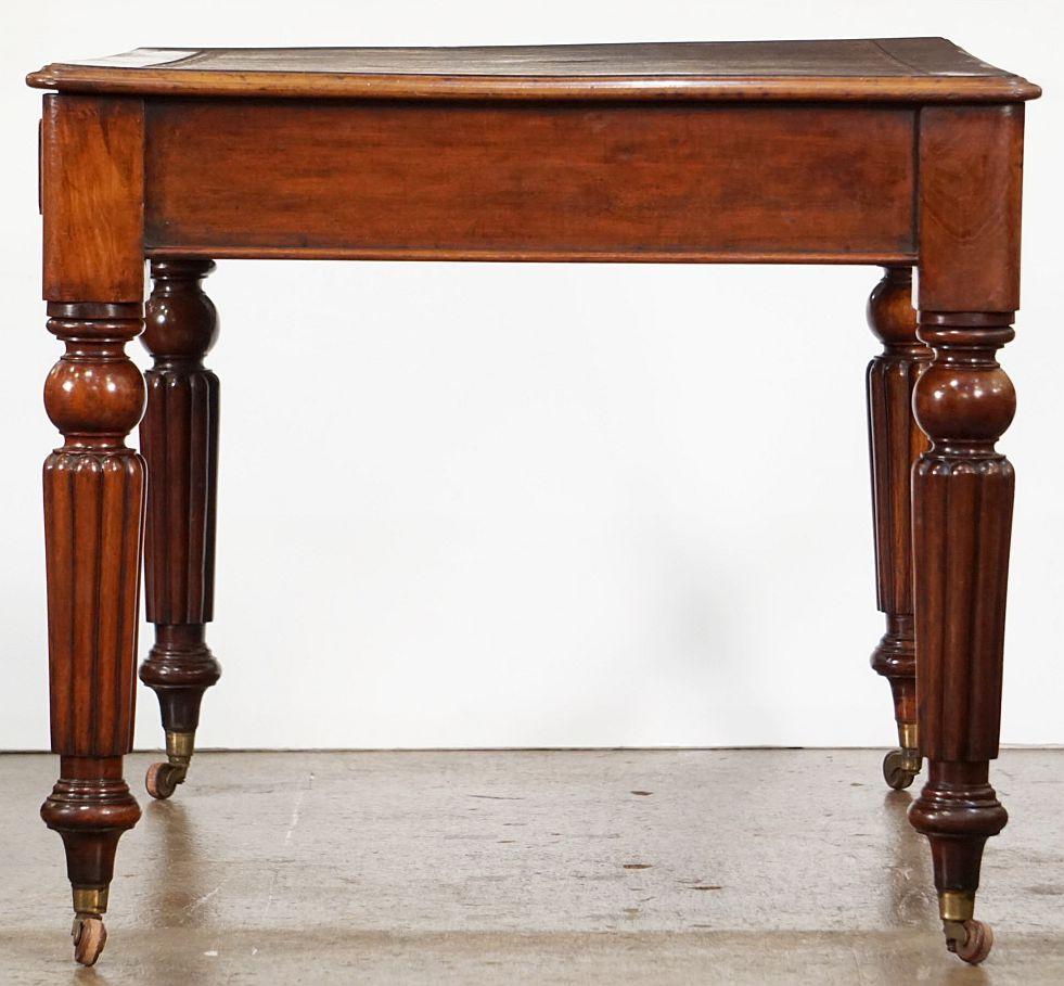 English Writing Table or Desk with Embossed Leather Top in the William IV Style For Sale 7