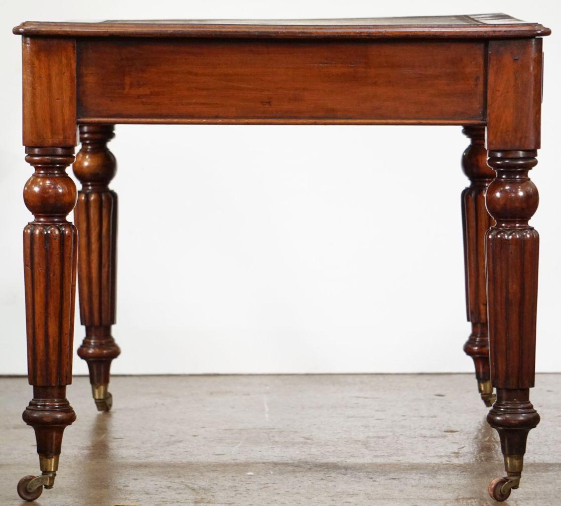 English Writing Table or Desk with Embossed Leather Top in the William IV Style For Sale 9