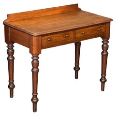 English Writing Table or Desk with Gallery Back of Mahogany