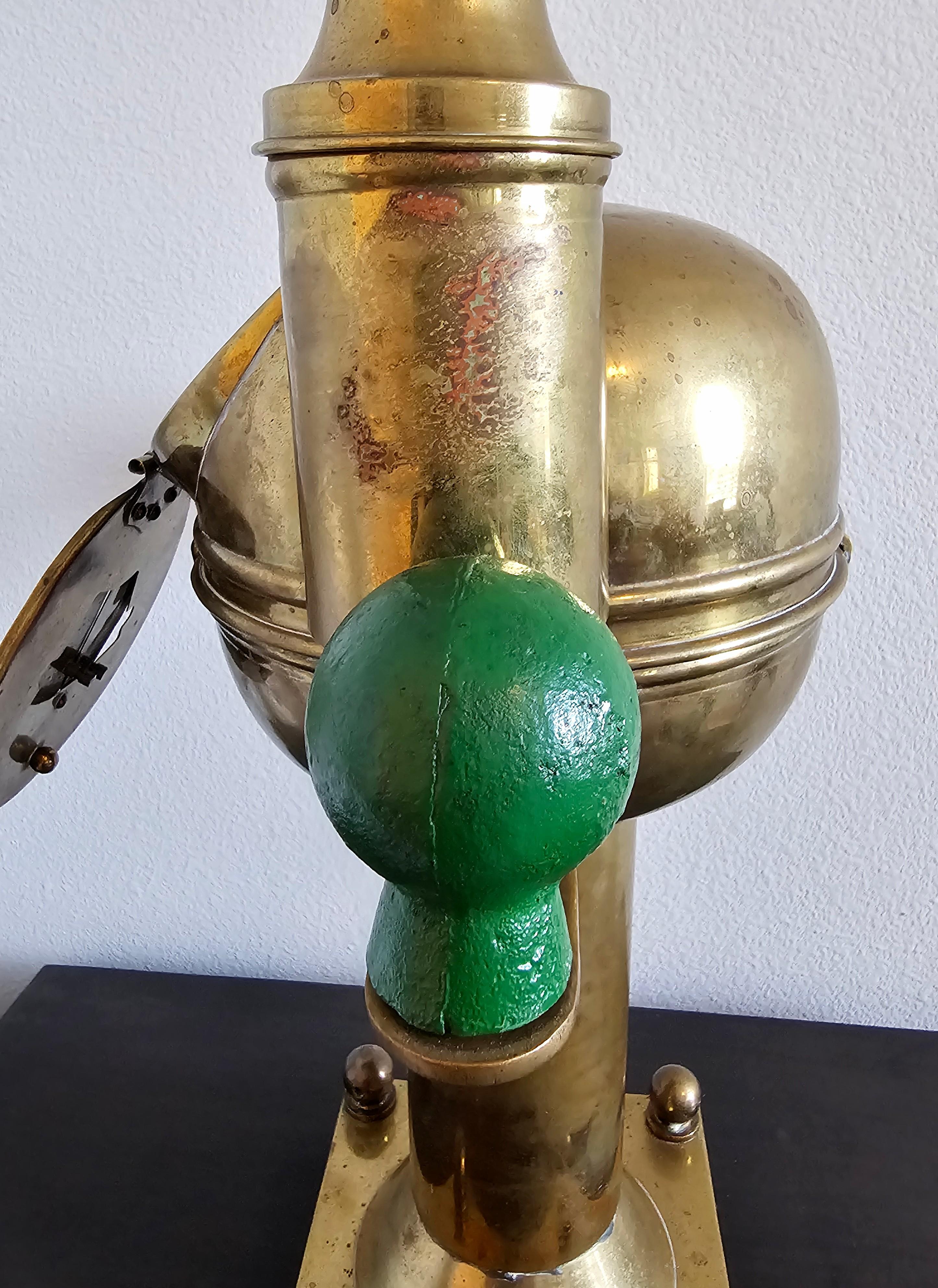 English WW2 Era Brass Ship's Pedestal Binnacle Compass by Sestral For Sale 10