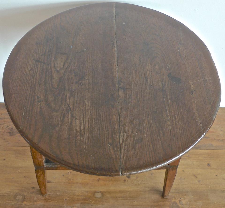English 19th Century Small Stained Walnut Cricket Table. 2