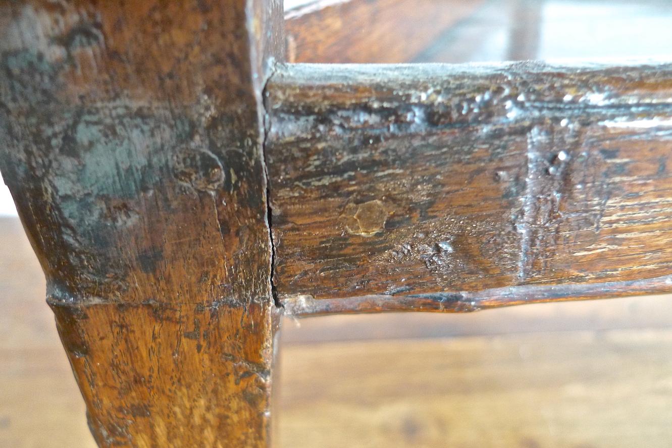 English 19th Century Small Stained Walnut Cricket Table. 6