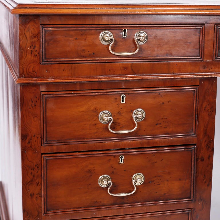 English Yew Wood Leather Top Desk For Sale at 1stDibs tortoise topped