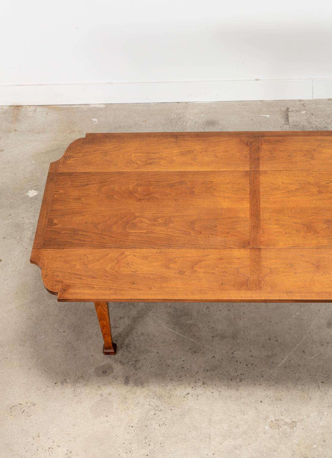 20th Century English Yew Wood Wake Style Drop-Leaf Dining Table 