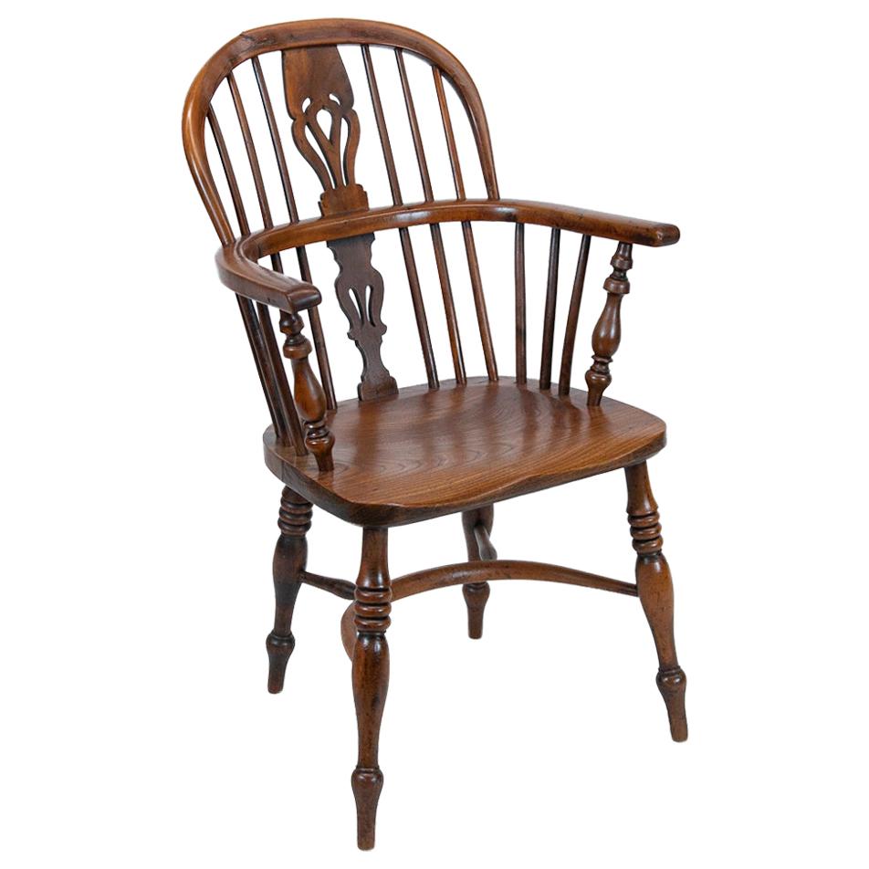 English Yew Wood Windsor Armchair at 1stDibs